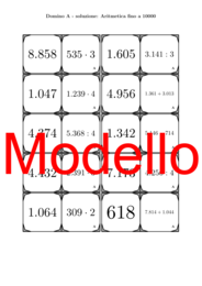 Domino - Aritmetica fino a 10000 | Attività Matematica