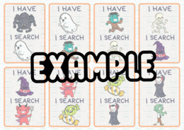 I have/I search - Halloween CARDS