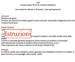 Giochi di Halloween: Tris...da brivido; il gusto dei giochi di altri tempi( per tutte le classi)