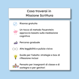 Vol. 2 Missione Scrittura - Kit potenziamento grafomotorio e ortografico con approccio Metodo Feuerstein per bambini con BES e DSA