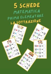 Imparo la Sottrazione entro il 10 – 5 Schede Colorate per la Prima Elementare