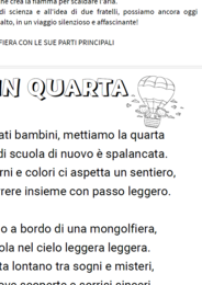 ACCOGLIENZA MONGOLFIERA E COPERTINE classe quarta