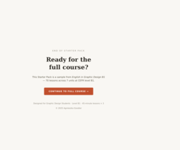 English for Graphic Designers B1 Starter Pack – inglese per grafici B1, pacchetto di prova
