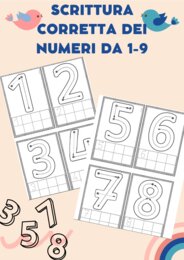 Scrittura corretta dei numeri da 1 a 9