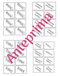 Carte da gioco sui verbi - modo indicativo
