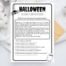Lettura e comprensione Halloween in inglese - classi quarta e quinta