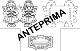 BIGLIETTO DI NATALE PIEGHEVOLE CON POPUP ANGIOLETTI FRONTE E RETRO - SCUOLA PRIMARIA