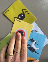 "Occhio Ragno Gatto Notte Zucca" ( Gioco di carte a tema Halloween)