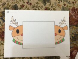 Biglietto di natale a forma di renna
