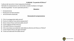 Attività interdisciplinare per la classe prima della scuola primaria: "LO SPAVENTAPASSERI CHE IMPARÓ A CAMMINARE"