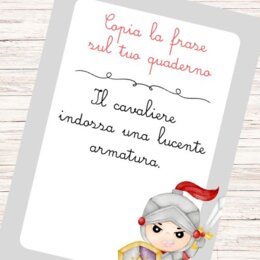 Frasi in corsivo da copiare sul quaderno