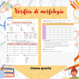 Verifica di Morfologia Completa – Nomi, Articoli, Preposizioni e Analisi Grammaticale (Scuola Primaria)