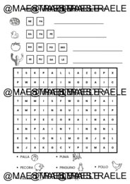 Lettera P - crucipuzzle e gioco sillabe