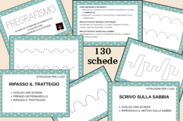 PREGRAFISMO - 130 schede da stampare e plastificare per dire addio alle fotocopie!!!