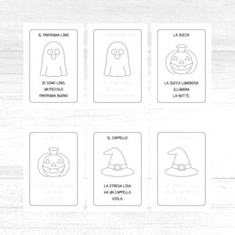 Ripassa e leggi in stampatello maiuscolo - Schede di Halloween