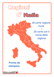 Flash cards Regioni d'Italia