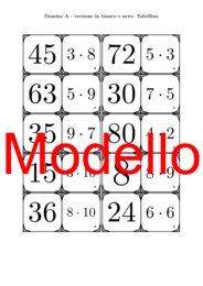Domino | Tabellina | Attività Matematica
