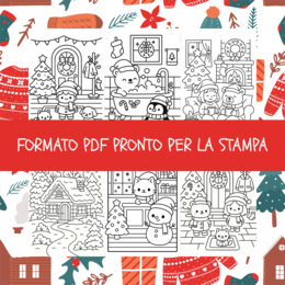 Disegni Natalizia PDF da colorare