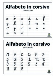 Alfabeto corsivo maiuscolo e minuscolo