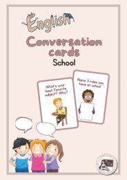 CONVERSATION CARDS - SCHOOL | SCHEDE DI CONVERSAZIONE - SCUOLA
