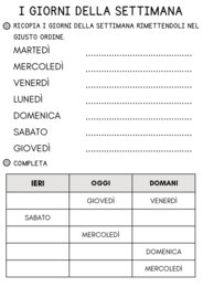 i giorni della settimana