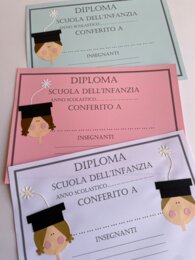 DIPLOMI di fine anno PER LA SCUOLA DELL'INFANZIA
