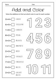 English - Additions And Color Numbers
