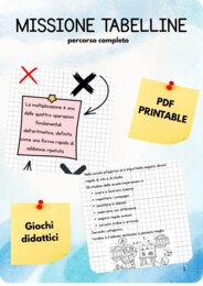 MISSIONE TABELLINE percorso completo classe seconda scuola primaria