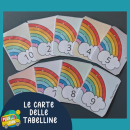 GIOCHIAMO CON LE CARTE DELLE TABELLINE