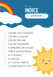 Schede Didattiche Scuola dell'Infanzia : forme geometriche e colori (ita-inglese) 50pag
