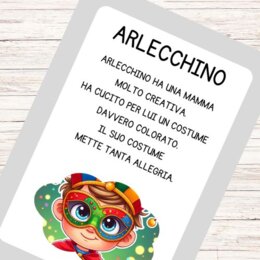 Schede didattiche di Carnevale italiano classe prima