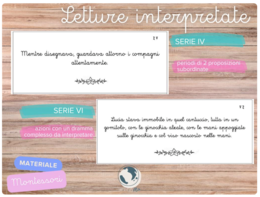 Letture Interpretate Montessori | Letture stampabili pdf