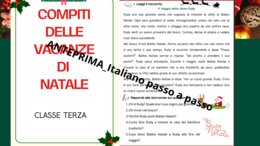 Compiti delle vacanze di Natale - italiano - dalla prima alla quinta elementare