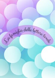 La famiglia delle lettere tonde per bambini destrorsi