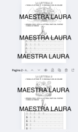 Le lettere del prato e prato-cielo in corsivo