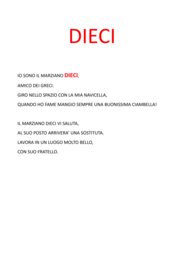 Numeri in rima: filastrocche, disegni, cruciverba e linea dei numeri