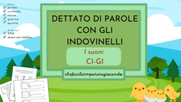 DETTATO DI PAROLE CON GLI INDOVINELLI: I SUONI CI E GI