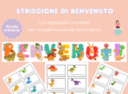 Striscione di Benvenuti a tema DINOSAURI