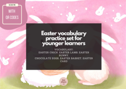 Easter vocabulary practice set for younger learners 🐤 codici QR