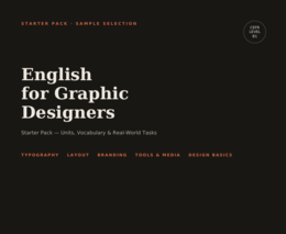 English for Graphic Designers B1 Starter Pack – inglese per grafici B1, pacchetto di prova