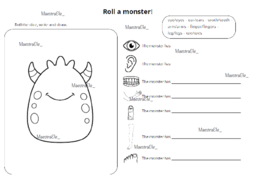 Roll a monster - body parts (parti del corpo in inglese)