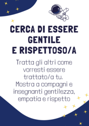 Cartelloni regole della classe (tema spazio)