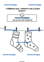 PACCHETTO GIORNATA DEI CALZINI SPAIATI (MATEMATICA, INGLESE, ARTE) 🧦