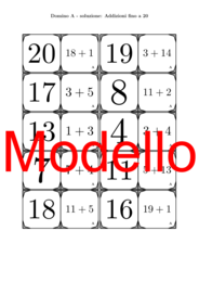 Domino | Addizioni fino a 20 | Attività Matematica | gratuito