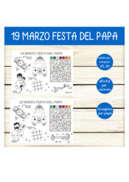 💙 Tovagliolo di Giochi per la Festa del Papà
