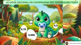 "LE UOVA DECIMALI IN COMPAGNIA DEL DINOSAURO TONY"