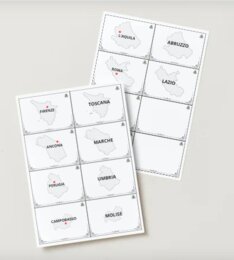 Italia centrale - Carte regioni e capoluoghi