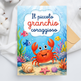Il piccolo granchio coraggioso - Lettura e comprensione in corsivo