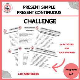 Present Simple and Present Continuous challenge