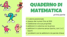 Quaderno MATEMATICA classe TERZA (prima parte)